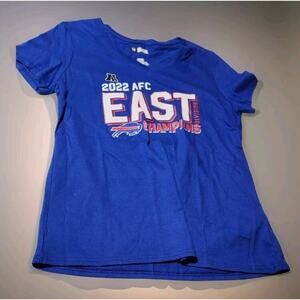 Women's NFL 2022 AFC East Division Champions Buffalo Bills Licensed Shirt Medium